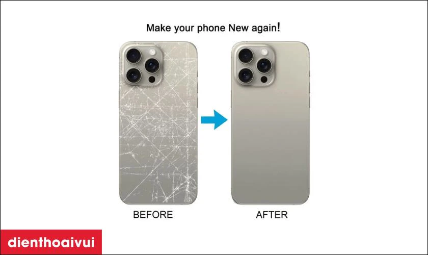 Kính lưng iPhone thay cho iPhone 15 Pro Max có tốt không?